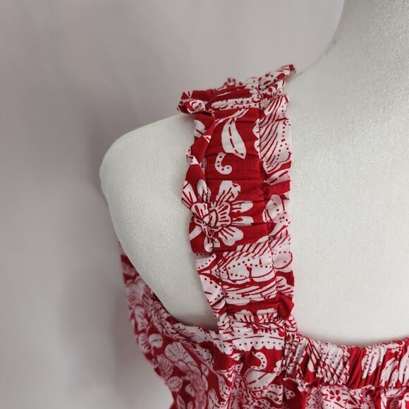 Loft Paisley Ruched Strap Cami, Size Large - Picture 8 of 13